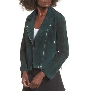 Blank NYC Dark Green Suede Leather Jacket